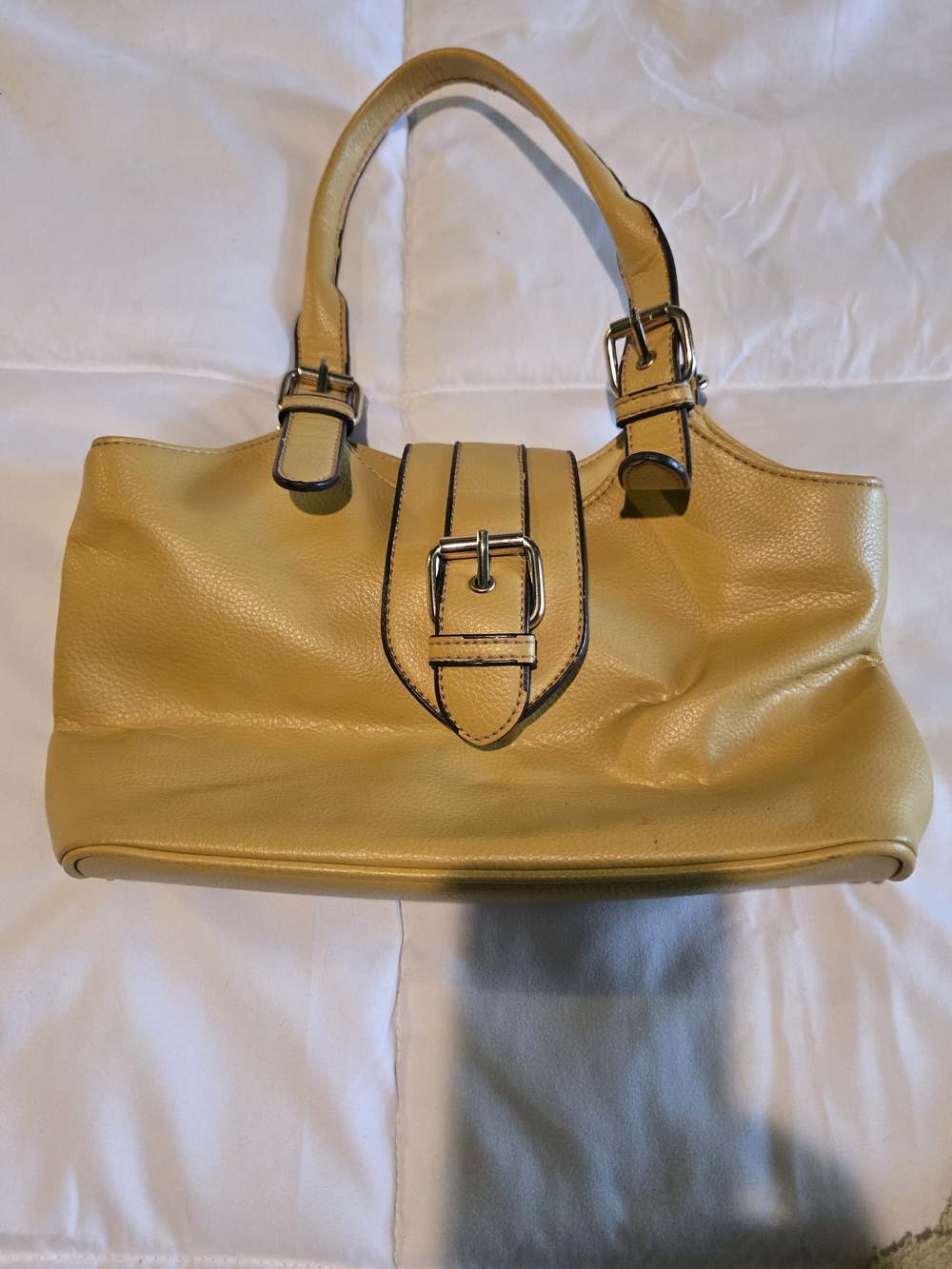 Liz Claiborne Villager Shoulder Bag in Tan and Beige